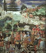 Benozzo Gozzoli Procession of the Magus Melchoir oil on canvas